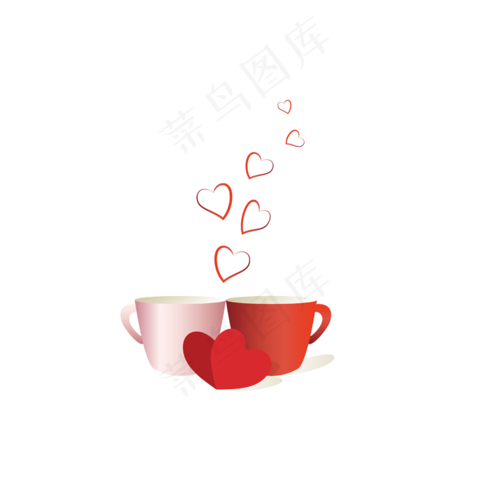爱心与情侣杯
