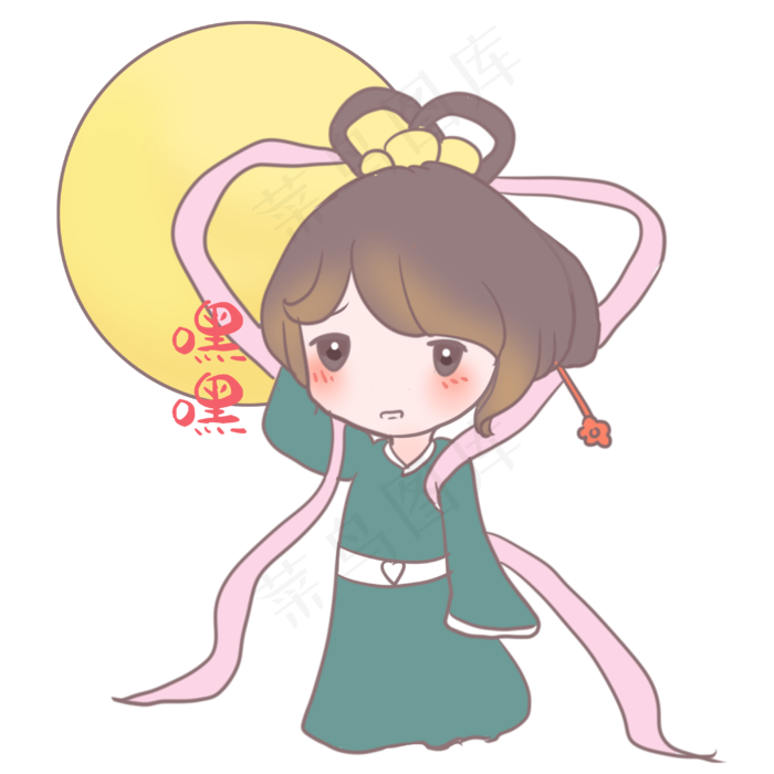 嫦娥嘿嘿表情包(3000X3000(DPI:119))psd模版下载
