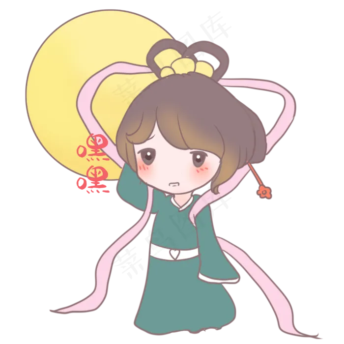 嫦娥嘿嘿表情包(3000X3000(DPI:119))psd模版下载