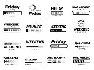 加载周栏。商业用户界面网页报价图片懒星期天矢量有趣的图片。下载ui，下载假期