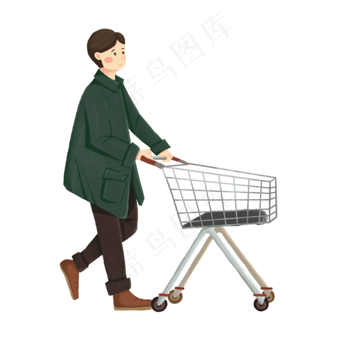 双十一商场购物男子素材(2000X2000(DPI:300))psd模版下载