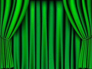 背景绿帘