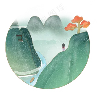 立冬看雪png素材下载