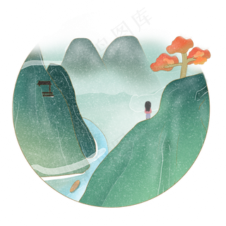 立冬看雪png素材下载