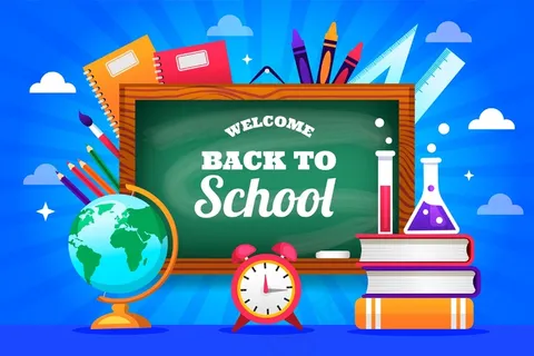 带返校刻字背景的黑板