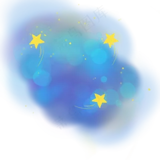 天空和黄色的流星