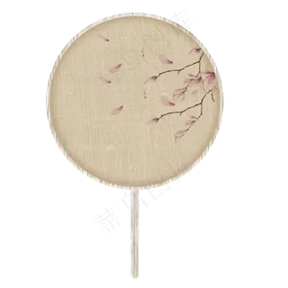 古风竹框花朵团扇 古风竹框花朵团扇