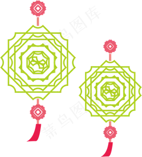 时尚创意中秋节中国结元素