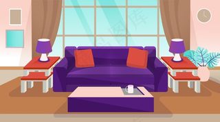 家庭内部-视频会议的背景