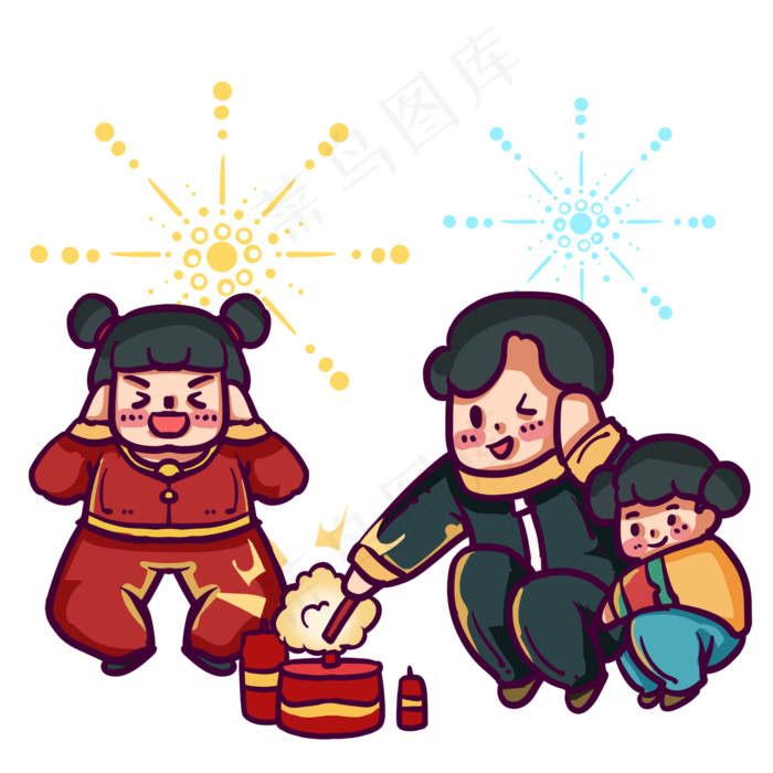 一起来放鞭炮开心