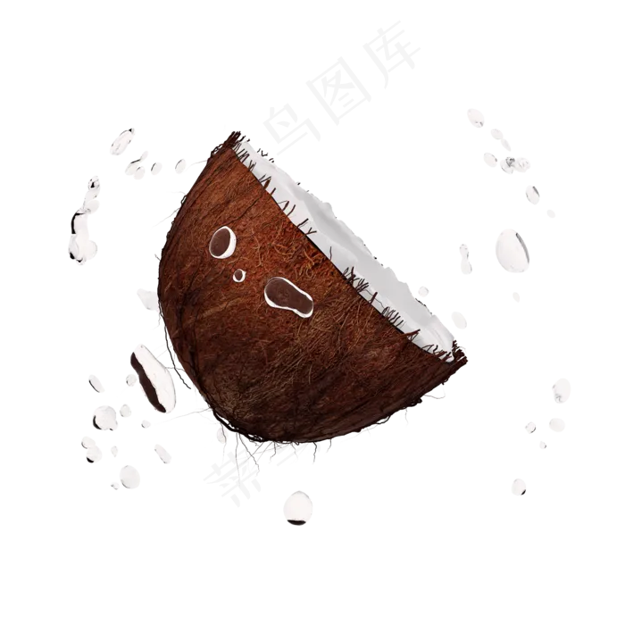 新鲜椰子png图(2000X2000(DPI:300))psd模版下载