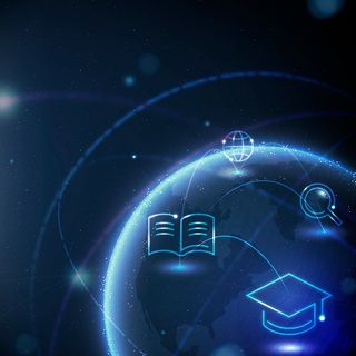 颠覆性教育全球背景矢量地理数字混音