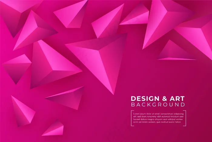 3d粉色三角形背景eps,ai矢量模版下载
