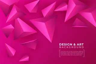 3d粉色三角形背景