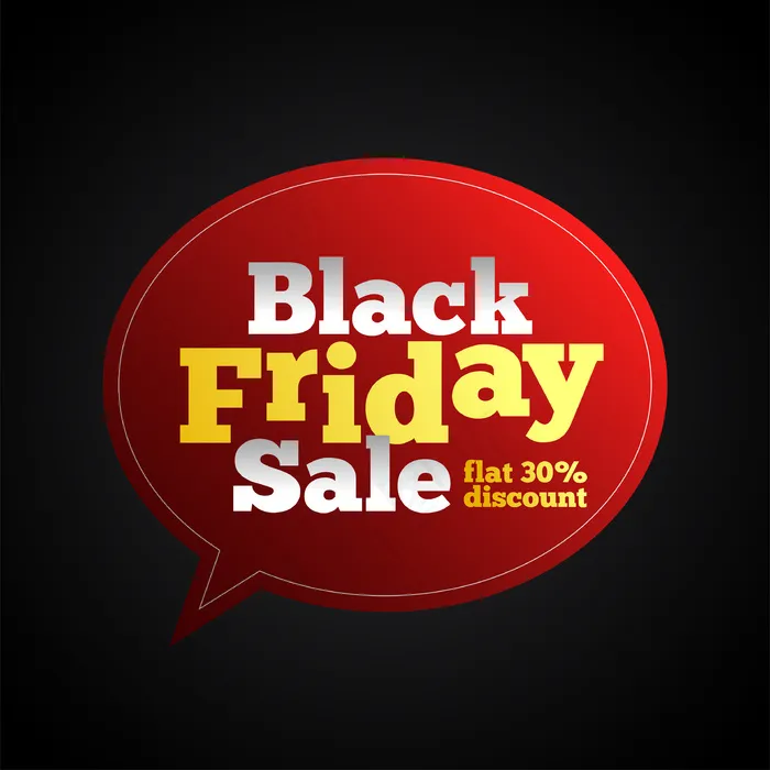 黑色星期五销售可编辑文本语音泡沫背景-eps,ai矢量模版下载