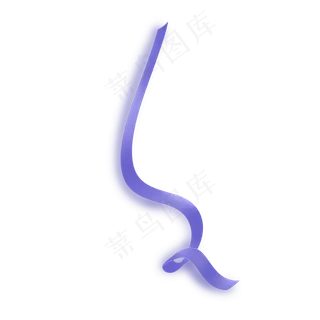 蓝紫色可爱丝带飘带彩带