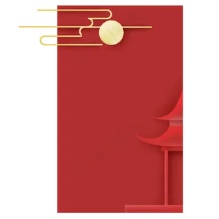 国庆节亭子提示框