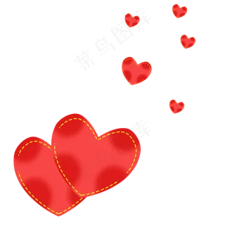 七夕情人节爱心漂浮素材