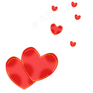 七夕情人节爱心漂浮素材
