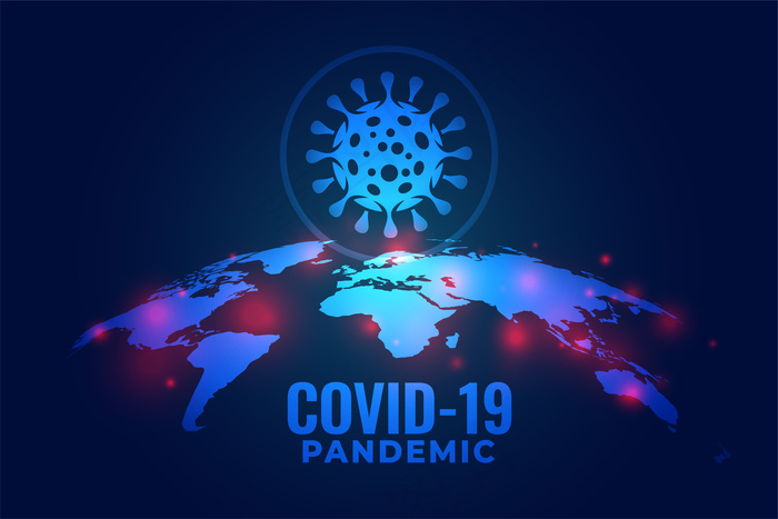 Covid-19冠状病毒全球大流行感染背景设计