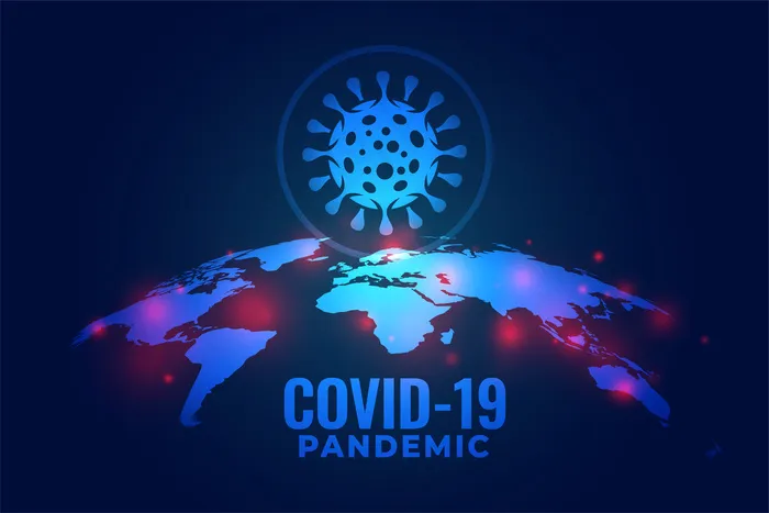 Covid-19冠状病毒全球大流行感染背景设计