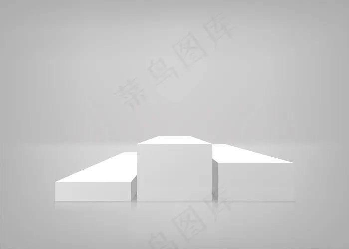 空舞台。白色背景。演讲台。插图。eps,ai矢量模版下载