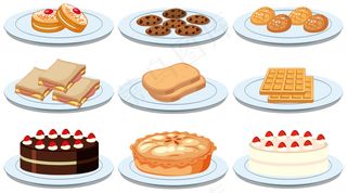 一套不同的食物