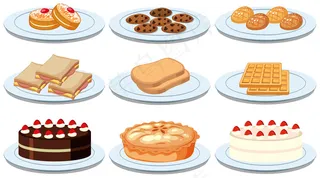 一套不同的食物