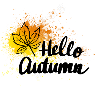 秋季英文装饰字花体字