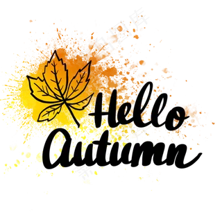 秋季英文装饰字花体字