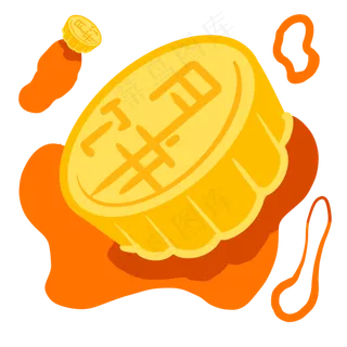 中秋节八月十五小清新月饼PNG