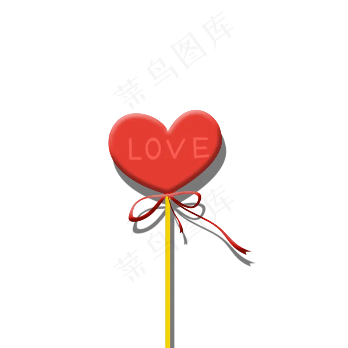 情人节心型棒棒糖(2000X2000(DPI:300))psd模版下载
