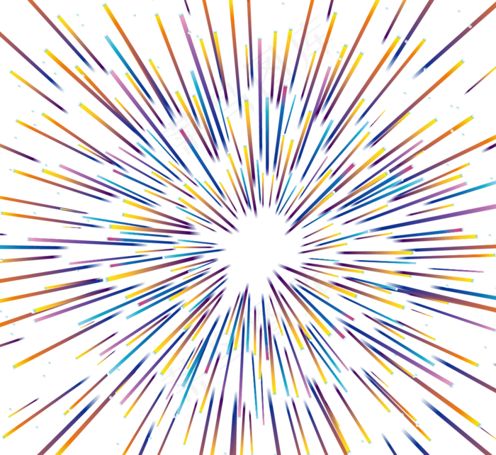 黄色抽象烟花绽放炫彩夜空