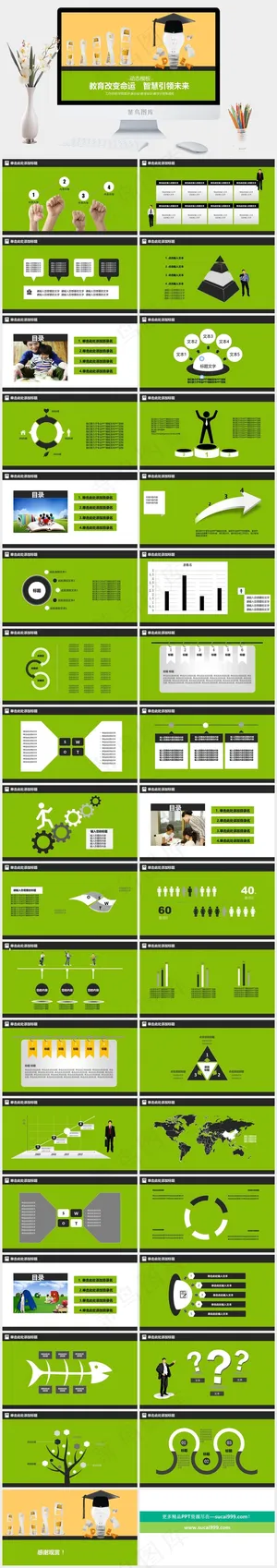 橘色橙色营销PPT模板