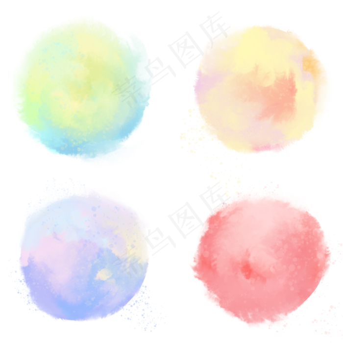 小清新水彩笔刷笔触