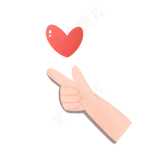 母亲节比心可爱手势