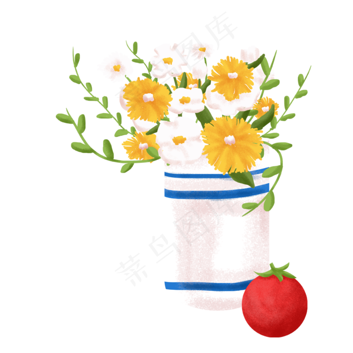 漂亮的鲜花和水果(1000X1000(DPI:300))psd模版下载