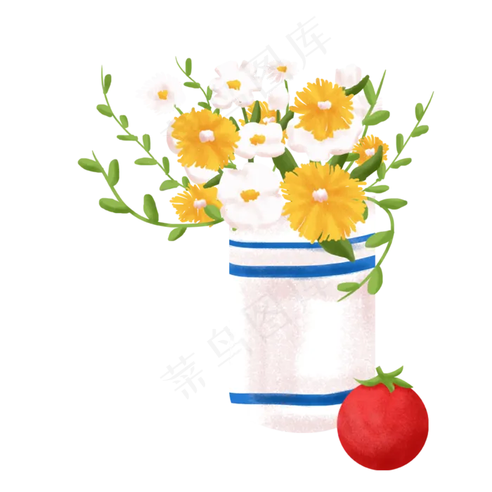 漂亮的鲜花和水果(1000X1000(DPI:300))psd模版下载