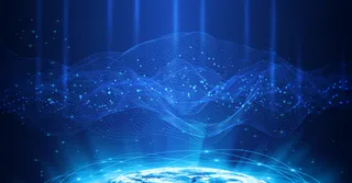 蓝色互联网科技线条粒子