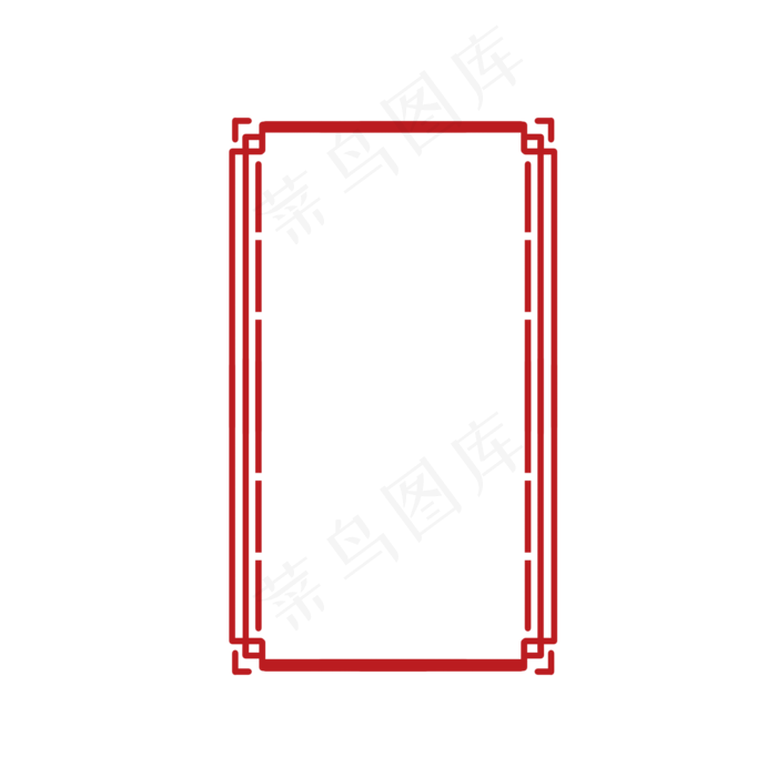红色花纹边框(2000X2000(DPI:300))psd模版下载