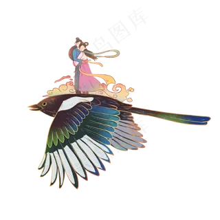 七夕国潮风牛郎织女情侣