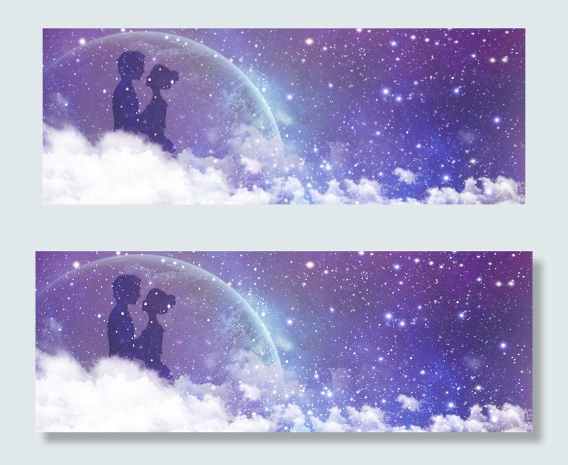 创意合成七夕背景