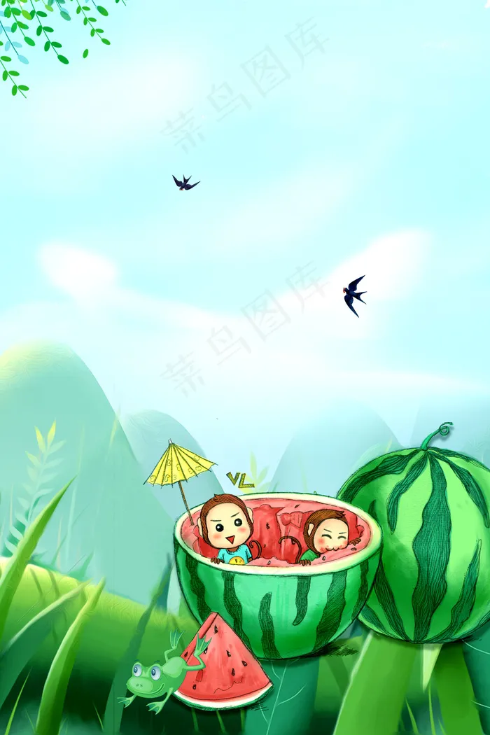 清新简约夏天的味道(3543*5315px 	      )psd模版下载