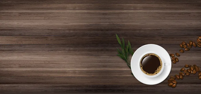 木纹咖啡豆食品渐变棕banner(1920*900px 	       )psd模版下载