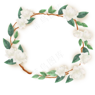 白色茉莉花文本框