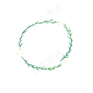 可爱小清新柳枝边框