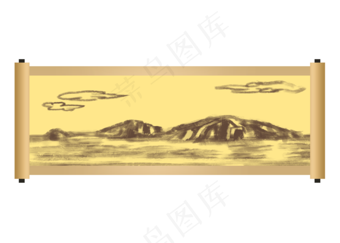 古风画卷(2800X2000(DPI:300))psd模版下载
