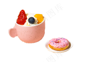 杯子蛋糕水果奶油