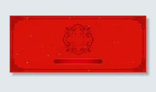 中国风2019年新年红色复古边框