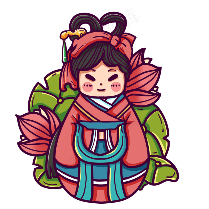 文创娃娃西施四大美人